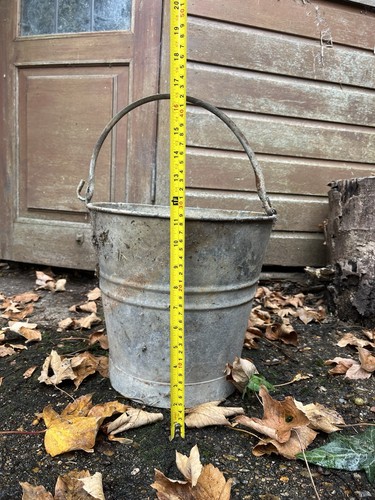 Antique metal coal bucket - antique,