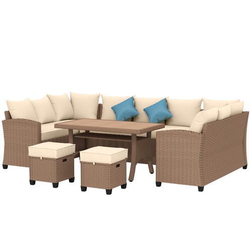Outdoor 6pcs rattan - outdoor, patio