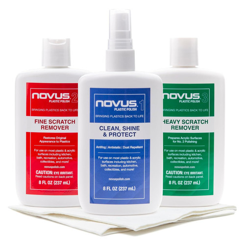 Novus plastic polish kit - novus, 1/2/3