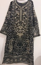 Heavily Embroidered Black &