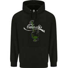 Enjoy Cannabis Funny Bong Weed Spliff Mens 80% Cotton Hoodie
