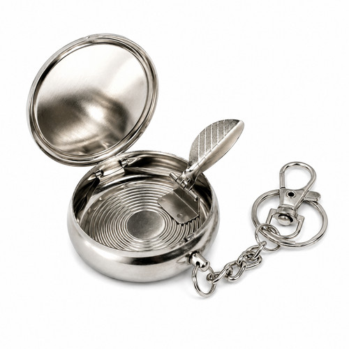 Metal pocket ashtray with - metal,