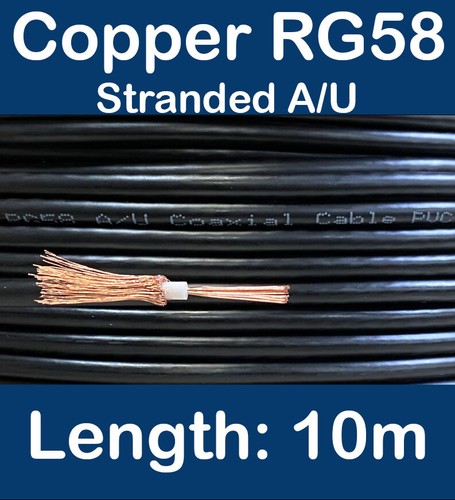 10m copper black rg58 50 - rg58,