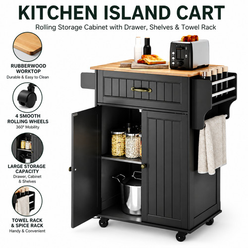 Kitchen island trolley with - kitchen,