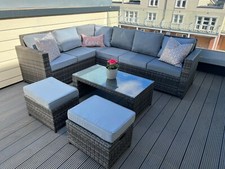 Rattan Corner Sofa with Coffee