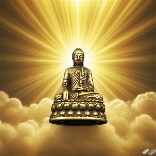 Mini brass buddha - buddha, statue