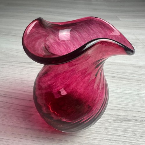 Vintage cranberry glass - cranberry, vase