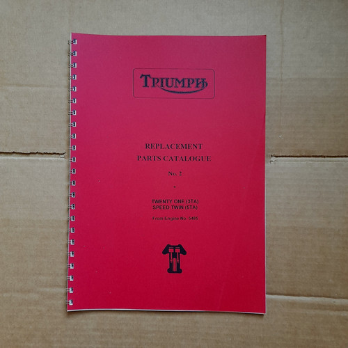 Triumph 3ta 5ta parts book - book, for
