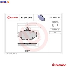 BRAKE PAD SET DISC BRAKE P 68