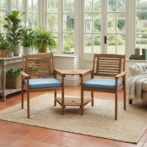 Wooden garden love seat - wooden,
