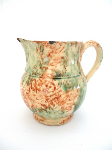 Antique spongeware footed - antique,, spongeware,