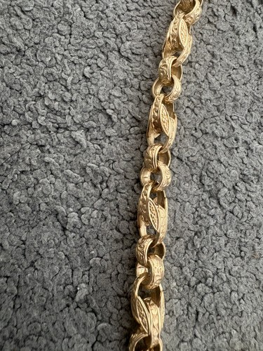 9ct gold belcher - tulip, solid