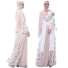 Kimono Dubai Muslim Women Open Cardigan Long Maxi Dress Abaya Kaftan Robe Arabic