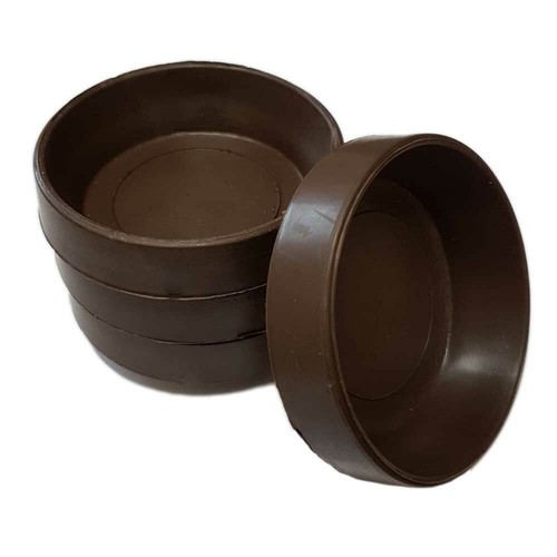Brown rubber castor - rubber, cups