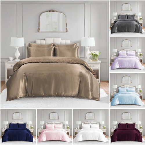 Pcs satin silk bedding set - 6,