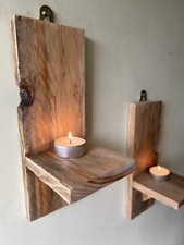 Rustic reclaimed wall candle - rustic,
