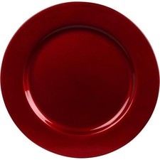 Plate Red 33cm Set of 4
