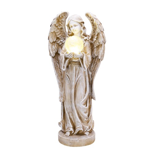 Large angel garden statue with - angel,