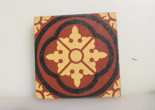 Antique floor tile - floor, ceramic