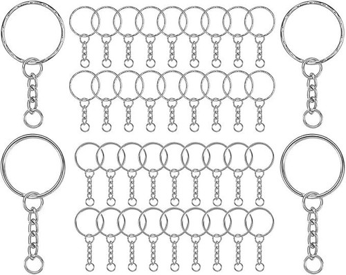 25mm split ring with chain - 25mm,