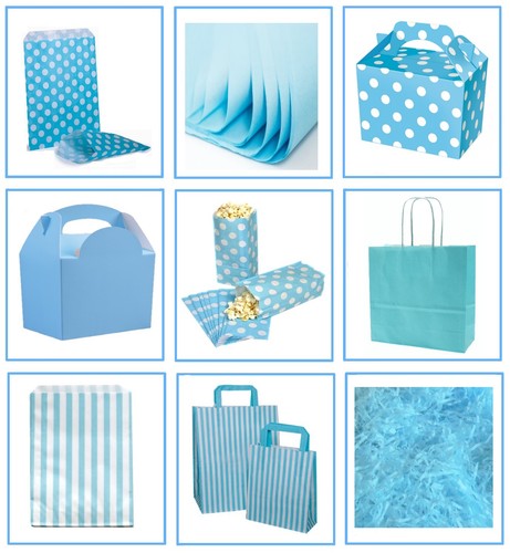 Light baby blue gift bags - blue, ~