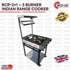 Commercial Curry Cooker 3 Burner Indian Cooker Gas LPG Range Cooker Restaurant