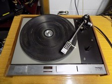 THORENS TD 125 MKII TURNTABLE W/ Plinth & Tone Arm - WORKING - No Cartridge