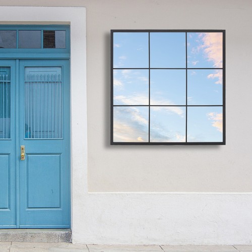Large vintage wall window pane - window,