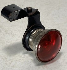 Vintage 6v Bicycle / Motorcycle Lamp Rear Red Tail Light classic old Metal Cycle