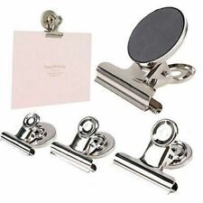 Fridge Magnet Bulldog Clips (x5) Scratch-free Refrigerator Note Freezer Magnetic
