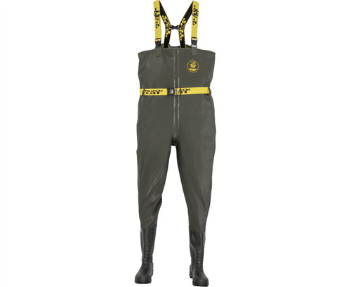 Black cat green booted waders - booted,