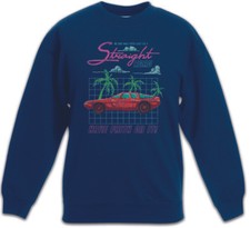 Pixel Car Straight Road Kids Boys Pullover Racer Gamer Gaming Retro Arcade Bit
