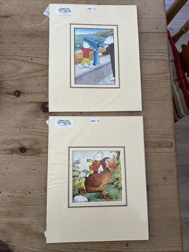 Vintage rupert bear mounted - vintage, 2x