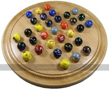Masters Luxury Solitaire - Oak Board with Giant Marbles