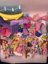 Polly Pocket & Disney Princess & More Lot Assorted Years 19 Dolls & Accessories
