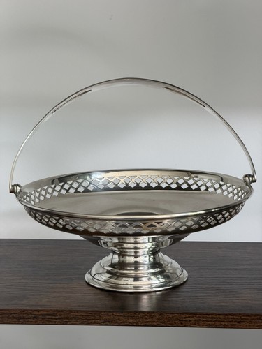 Vintage silver plated pedestal - silver,