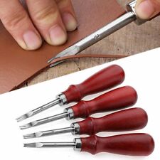 Hand Made Leather Edge Skiving Cutting Craft Beveler Wood Handles DIY Tool Using