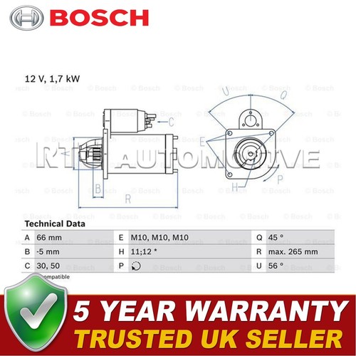 Bosch starter motor fits - starter,