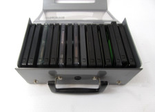 Vintage Konica Cassette Tape Holder / Storage Carry Case / With 15 Blank Tapes