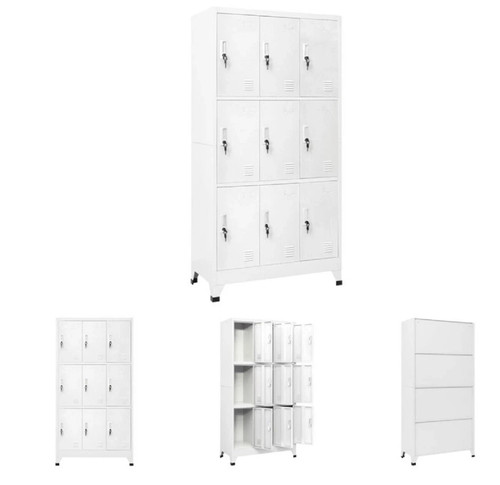 Metal locker cabinet with - with, 9