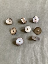 8 x natural grey shell pin