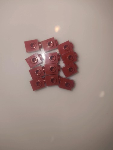 Lego 1x1 dark red bricks - , with