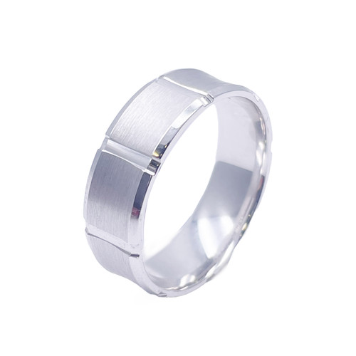 Mens platinum wedding - wedding, 7mm