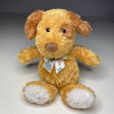 Soft Dreams Brown Puppy Dog Plush 5.5” Tan Small Mini Pastel Sheep Ribbon Rattle