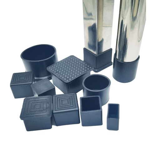 Square rubber furniture foot - rubber,
