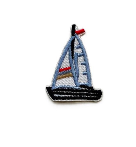 Sailing boat iron - iron-on, patch