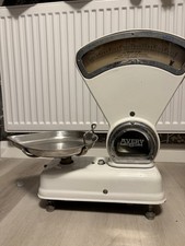 Vintage Avery White Enamel & Chrome Weighing Scales to 2lb Weight