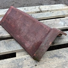 Reclaimed 18" Red Triangle Capped Clay Roof Ridge Tile - 100 Degree
