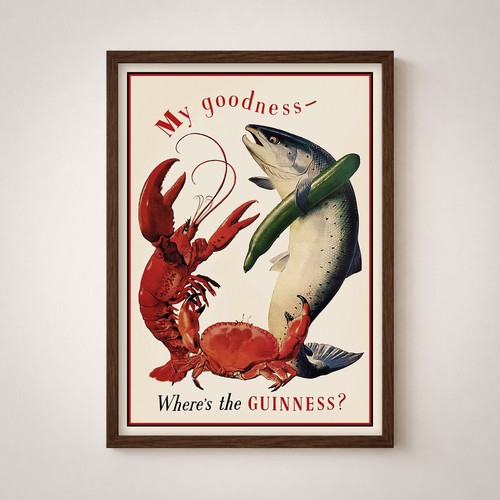 Vintage guinness seafood - vintage,