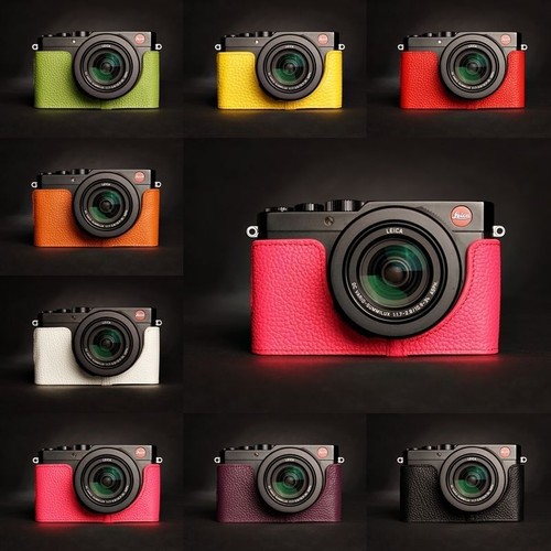 Real leather half camera - leather, case